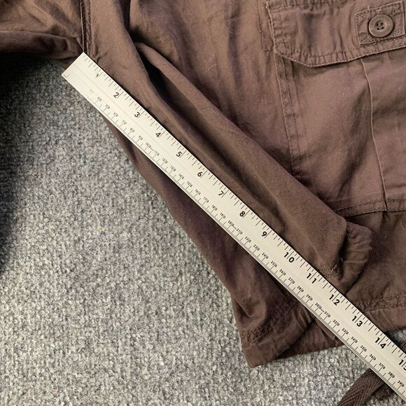 Ablanche Cargo Shorts Mens 38 Brown Y2K Baggy Fit Pockets 100% Cotton 12" Inseam - Picture 7 of 13